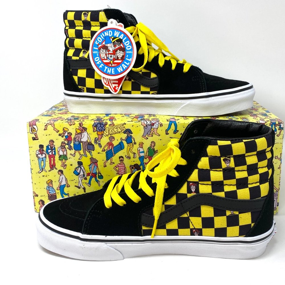 💖MEGA SALE💖VANS x Where’s Waldo Sk8-Hi Checker Black Suede Women's VN0A32QG4UE - Picture 3 of 8